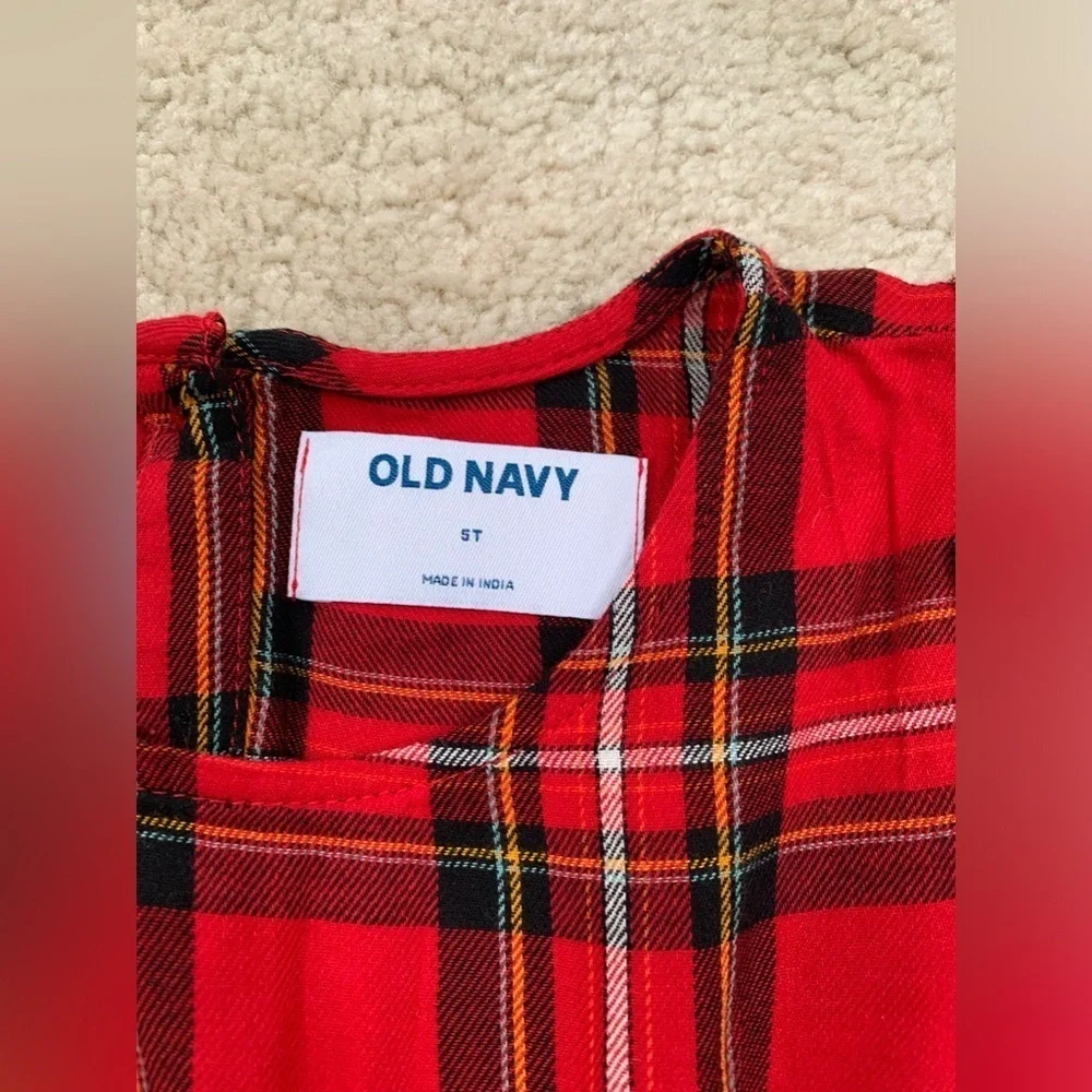 Old Navy NWT Size 5T Red Holiday Plaid Dress